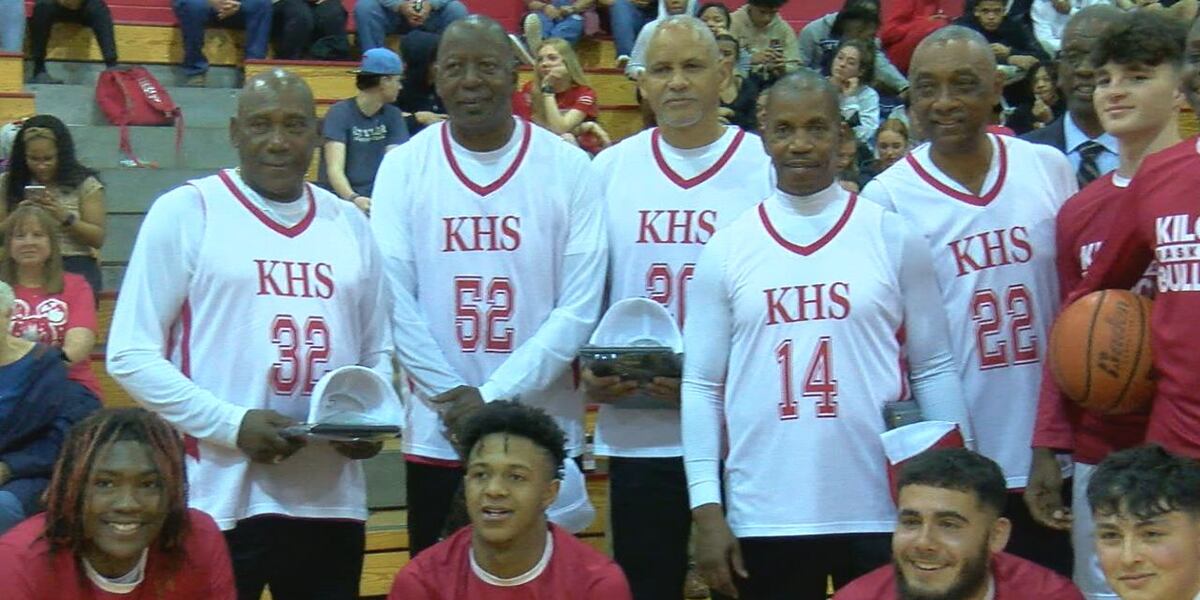 Kilgore High School honors 1973 first allblack basketball starting lineup