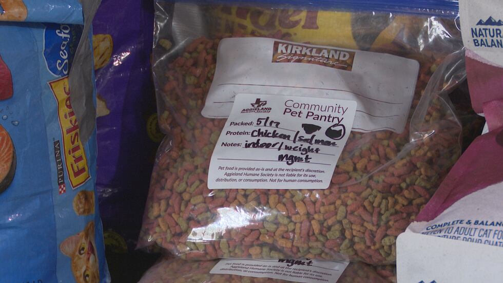 Aggieland Humane Society will accept opened pet food donations, but would prefer for them to...