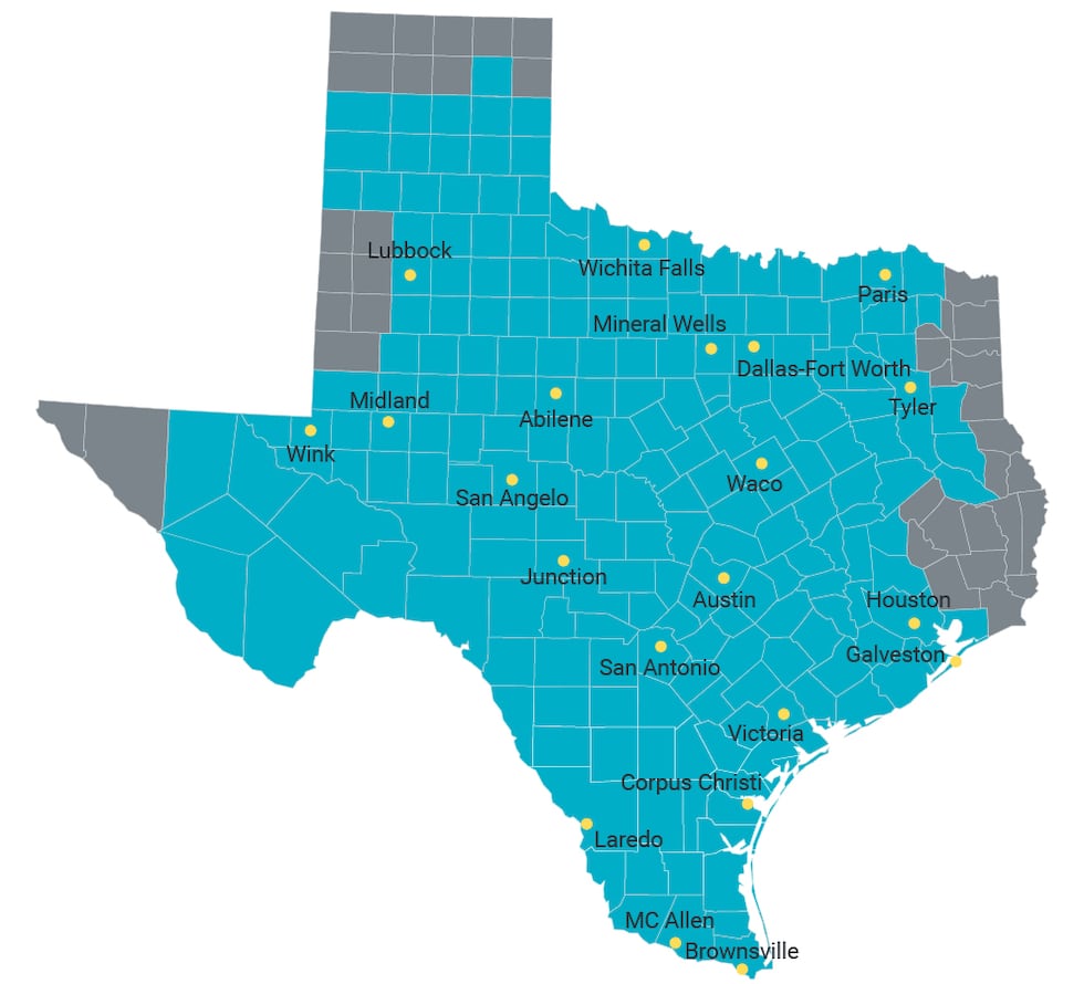 Texas Power Map Texas power grid ready for winter storm but local outages possible ...