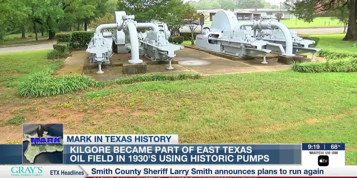 Mark in Texas History: Historic oil pumps mark Kilgore’s boom era