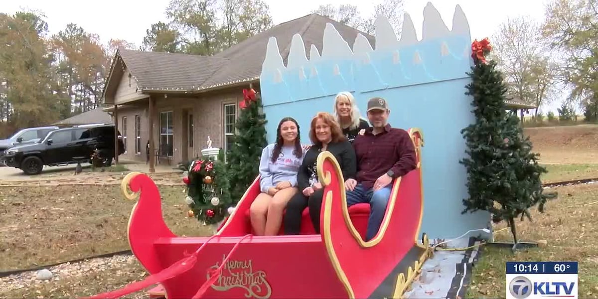 East Texan fills yard with homemade decorations for the holidays