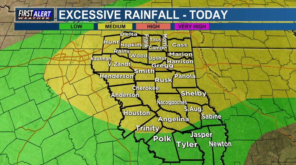 Excessive Rainfall Outlook: Today
