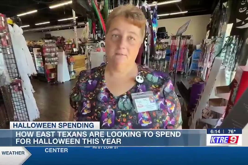 Kristy Dyess is costume shopping at East Texas Goodwill stores. She said Halloween is...