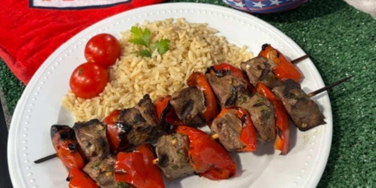 Spicy Portuguese Beef Kabobs by Shalene McNeill with Texas Beef Council