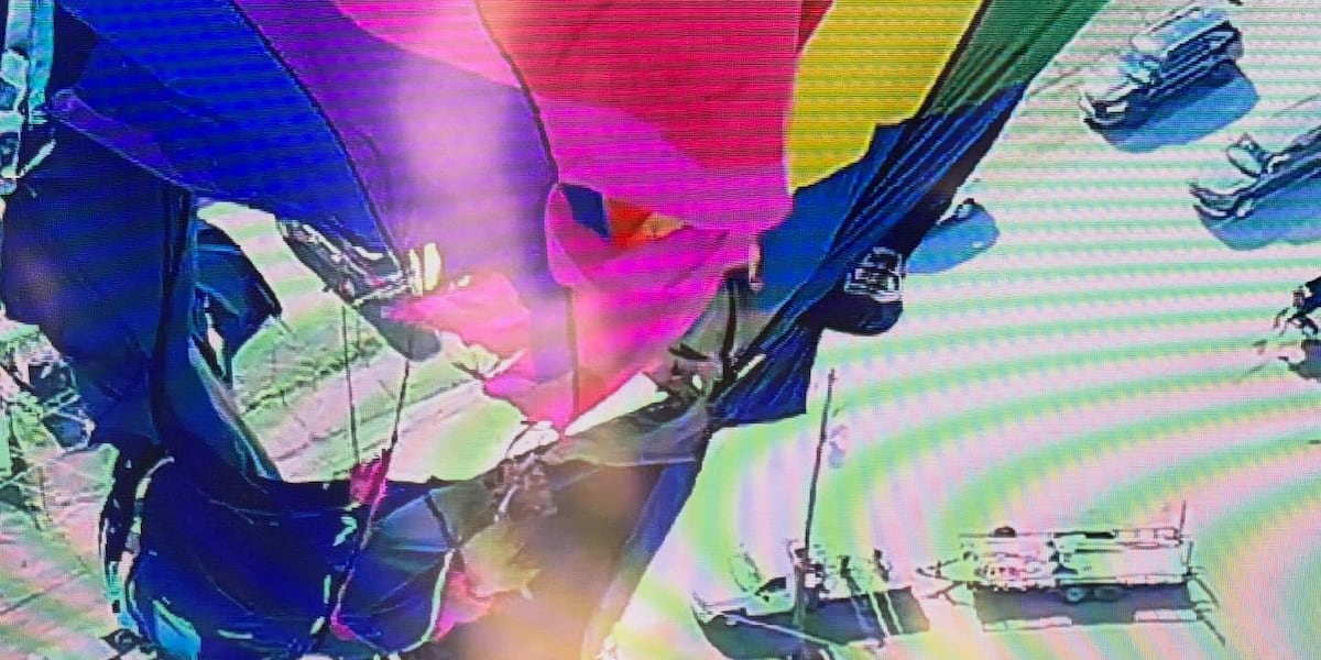 Two people rescued from hot air balloon after collision with communications tower