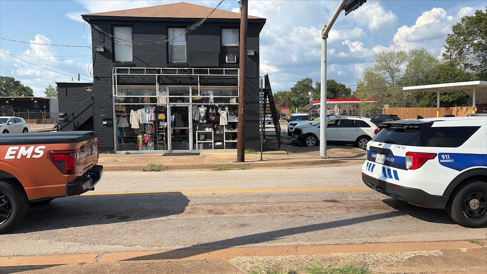 Car crash at business