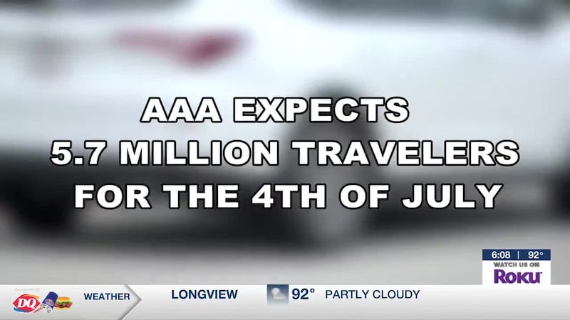 With Independence Day weekend approaching, AAA expects a record number of Texans to travel by...